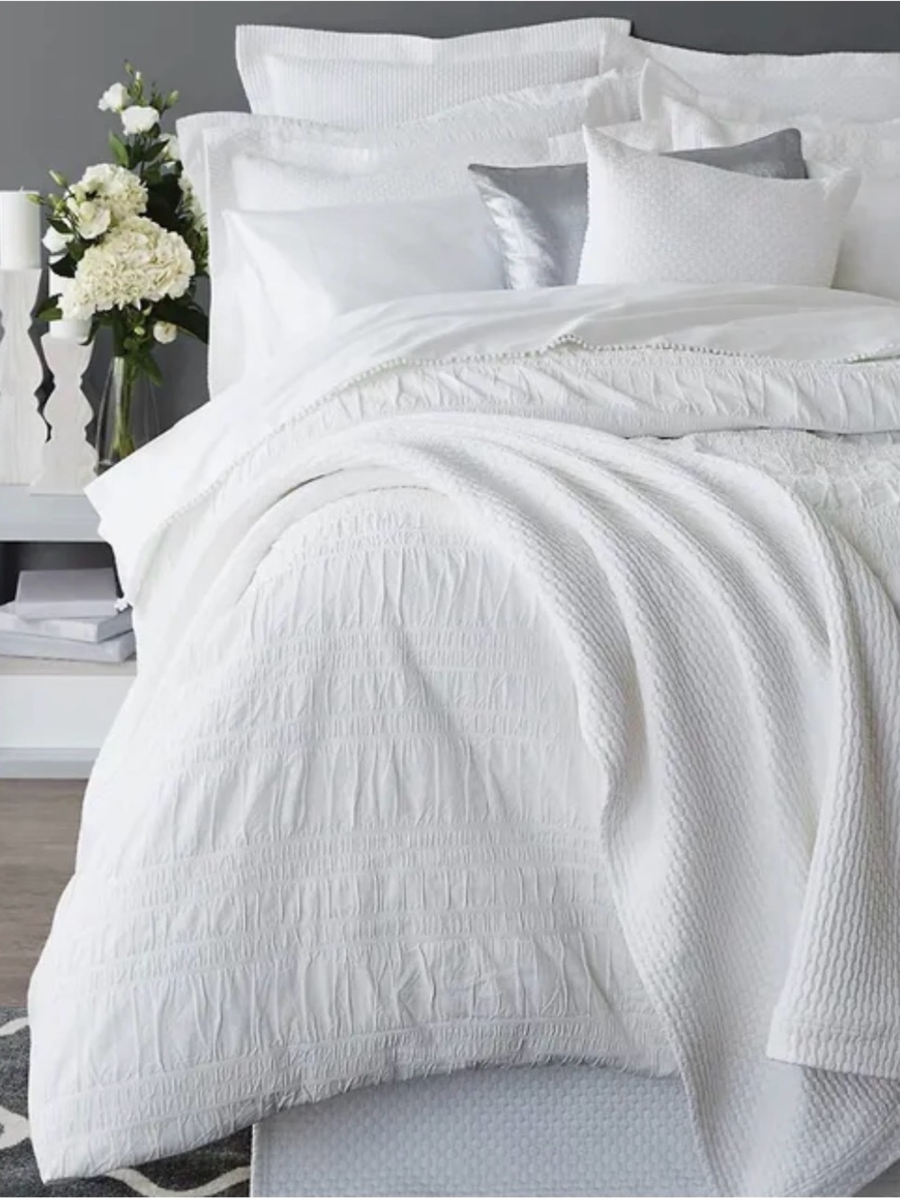 Distinctly Home Romantique White Luxury duvet cover